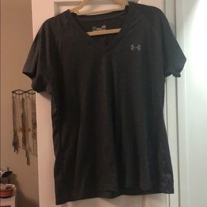 Under Armour grey V-neck workout top